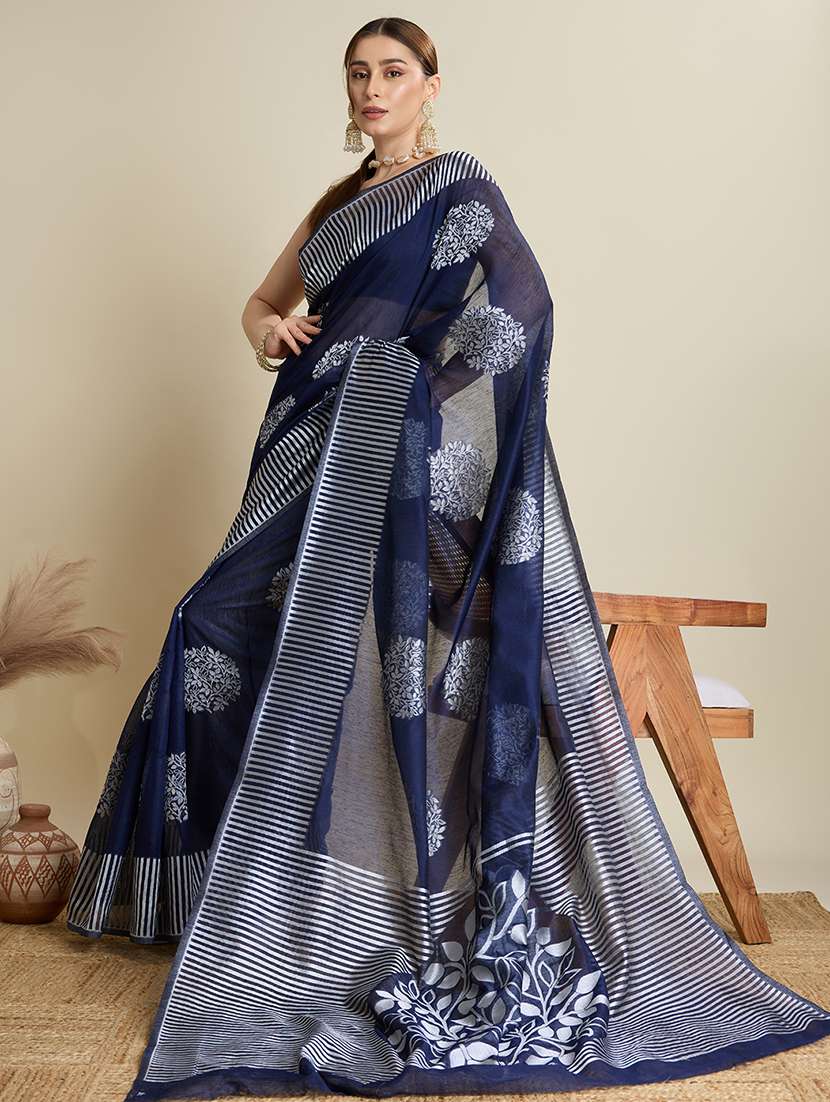women self design bordered saree with blouse - 22187812 -  Standard Image - 1