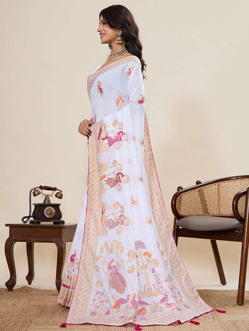 women printed casual wear saree with blouse - 22187837 -  Standard Image - 1