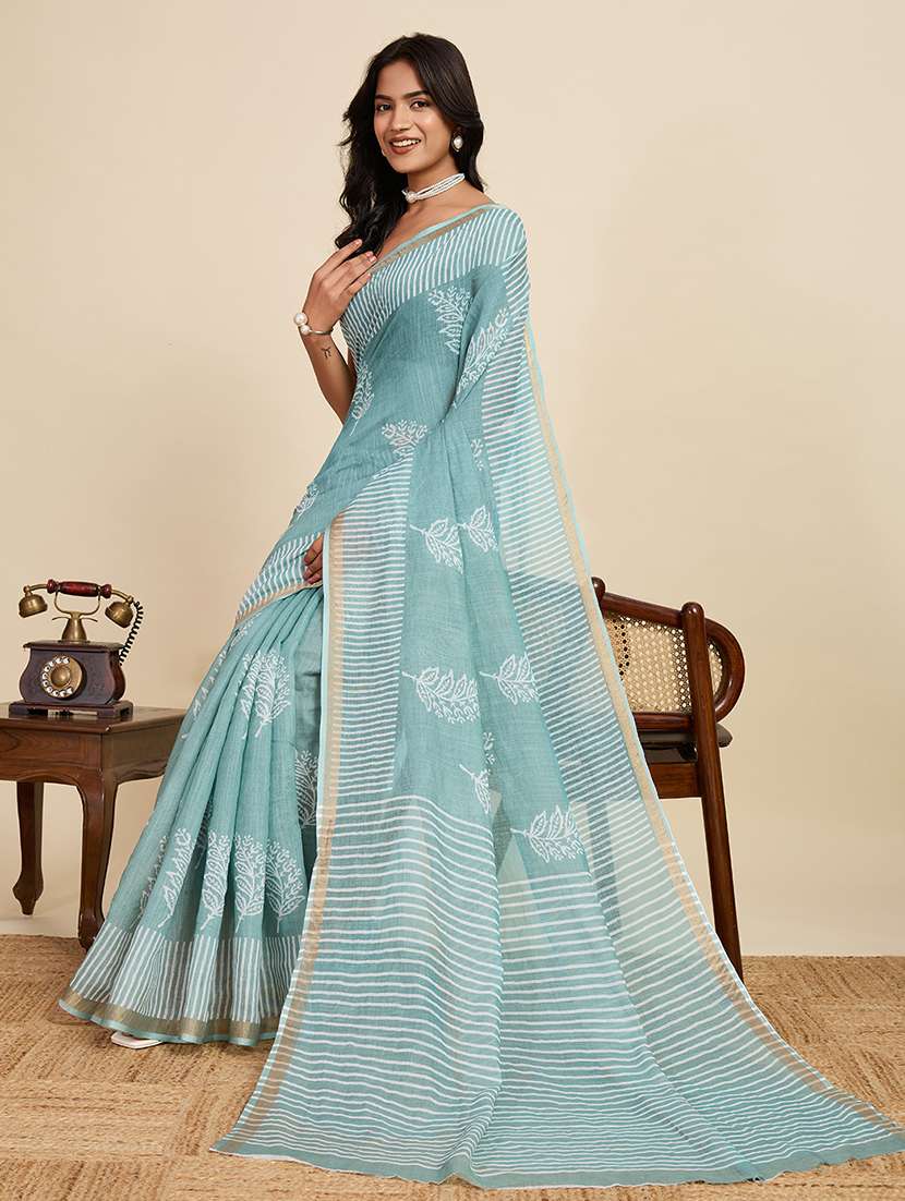 women printed casual wear saree with blouse - 22187851 -  Standard Image - 1
