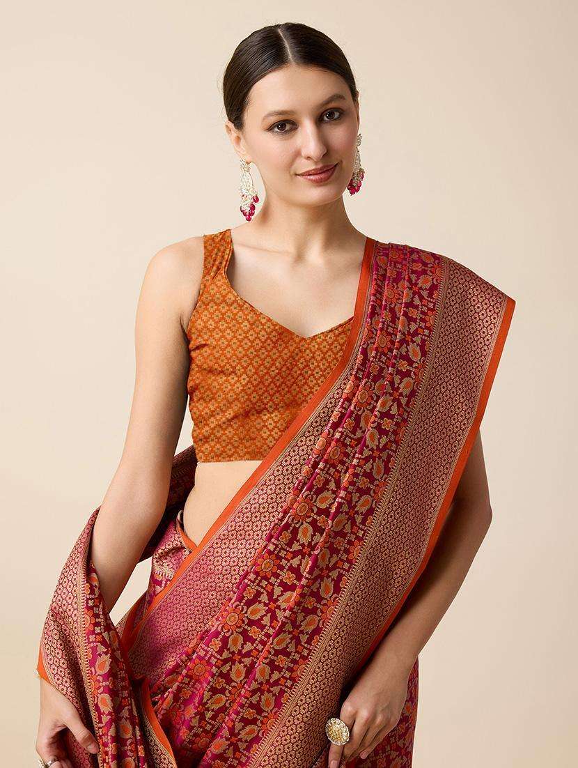 women self design patola saree with blouse - 22187871 -  Standard Image - 1