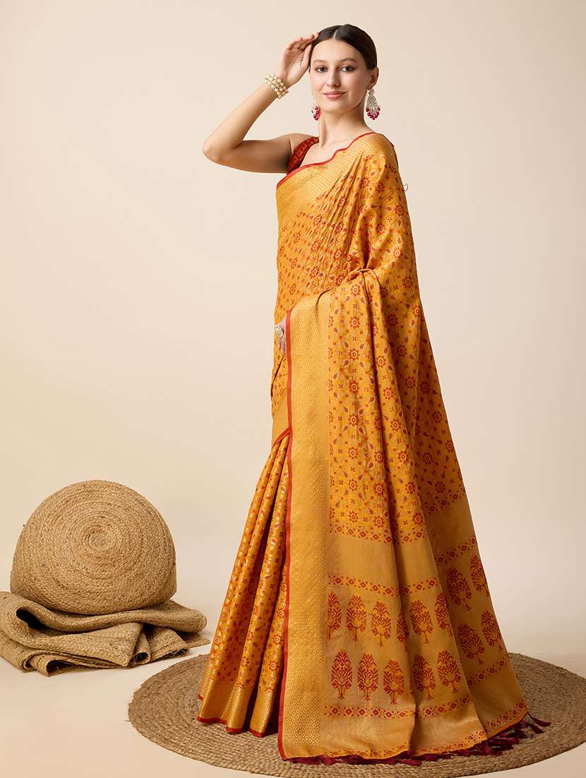 women self design patola saree with blouse - 22187872 -  Standard Image - 1