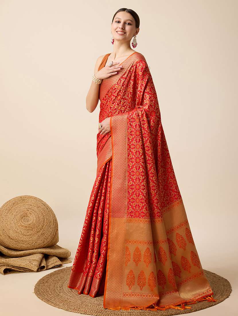 women self design patola saree with blouse - 22187873 -  Standard Image - 1