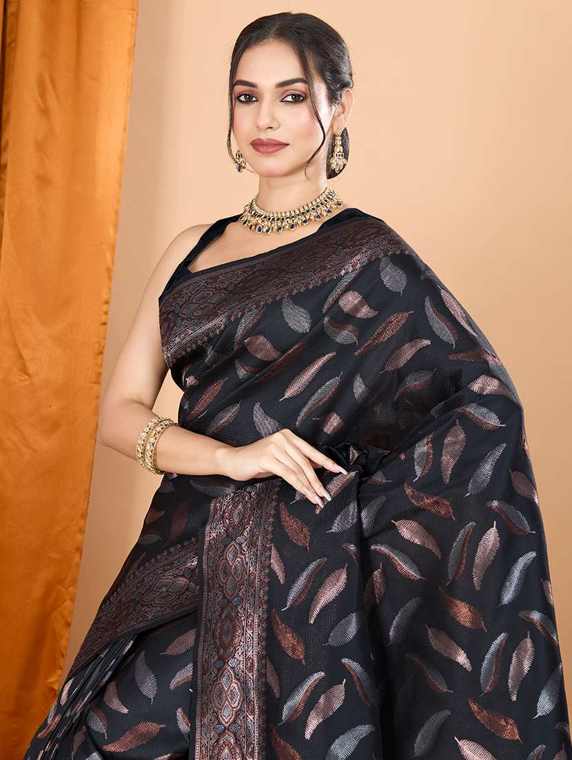 women self design bordered saree with blouse - 22187874 -  Standard Image - 4