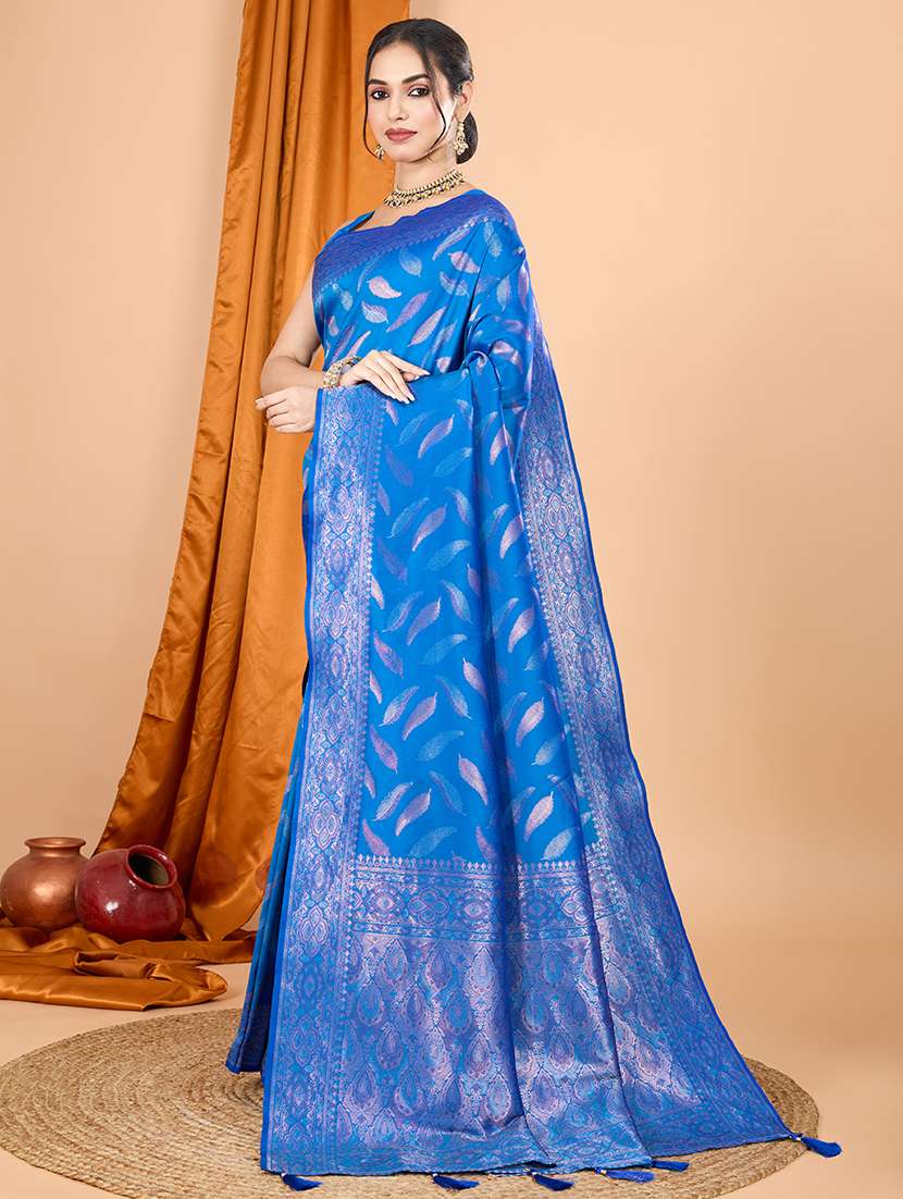 women self design bordered saree with blouse - 22187875 -  Standard Image - 1