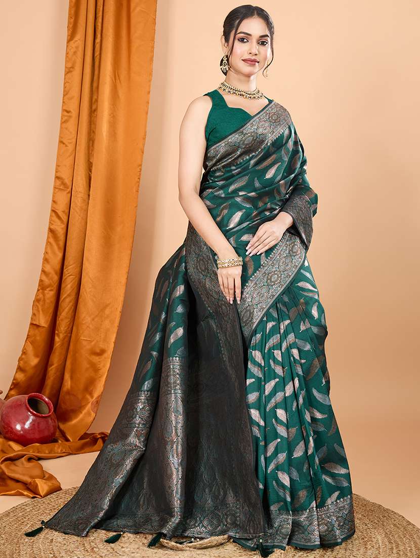 women self design bordered saree with blouse - 22187876 -  Standard Image - 1