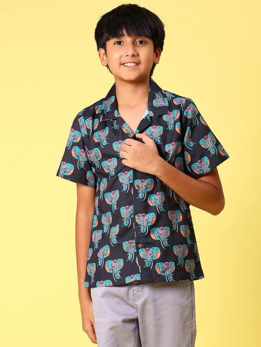 Boys Printed Short Sleeves Casual Shirt - 22214997 -  Standard Image - 1
