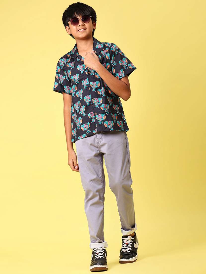 Boys Printed Short Sleeves Casual Shirt - 22214997 -  Standard Image - 4