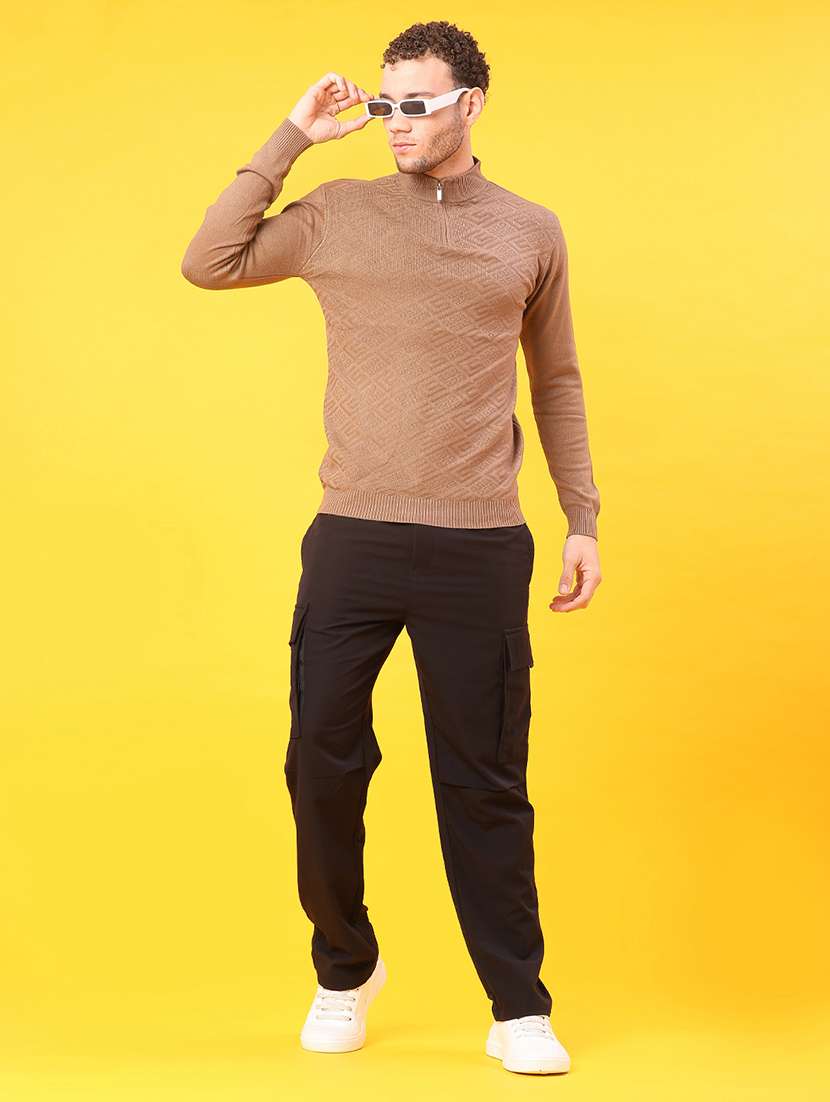men self designed long sleeve pullover - 22215577 -  Standard Image - 4