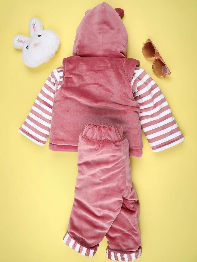 kids striped long sleeve winterwear full length set - 22217060 -  Standard Image - 1