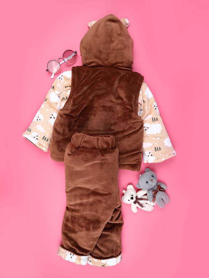 kids printed long sleeve winterwear full length set - 22217062 -  Standard Image - 1