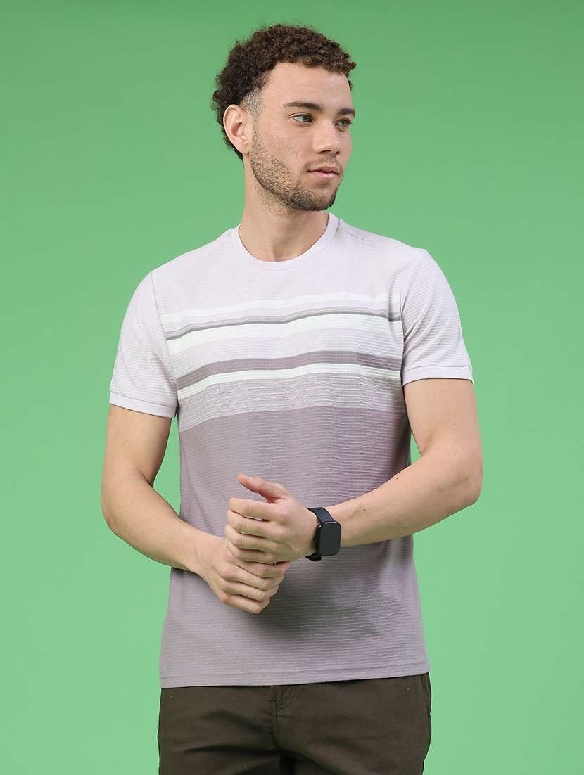 men striped short sleeve regular fit t-shirt - 22217079 -  Standard Image - 1