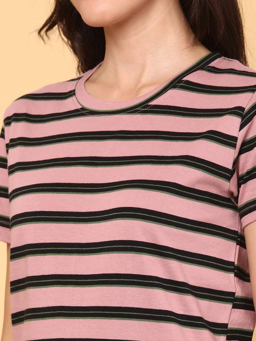 women striped short sleeve t-shirt - 22217098 -  Standard Image - 1