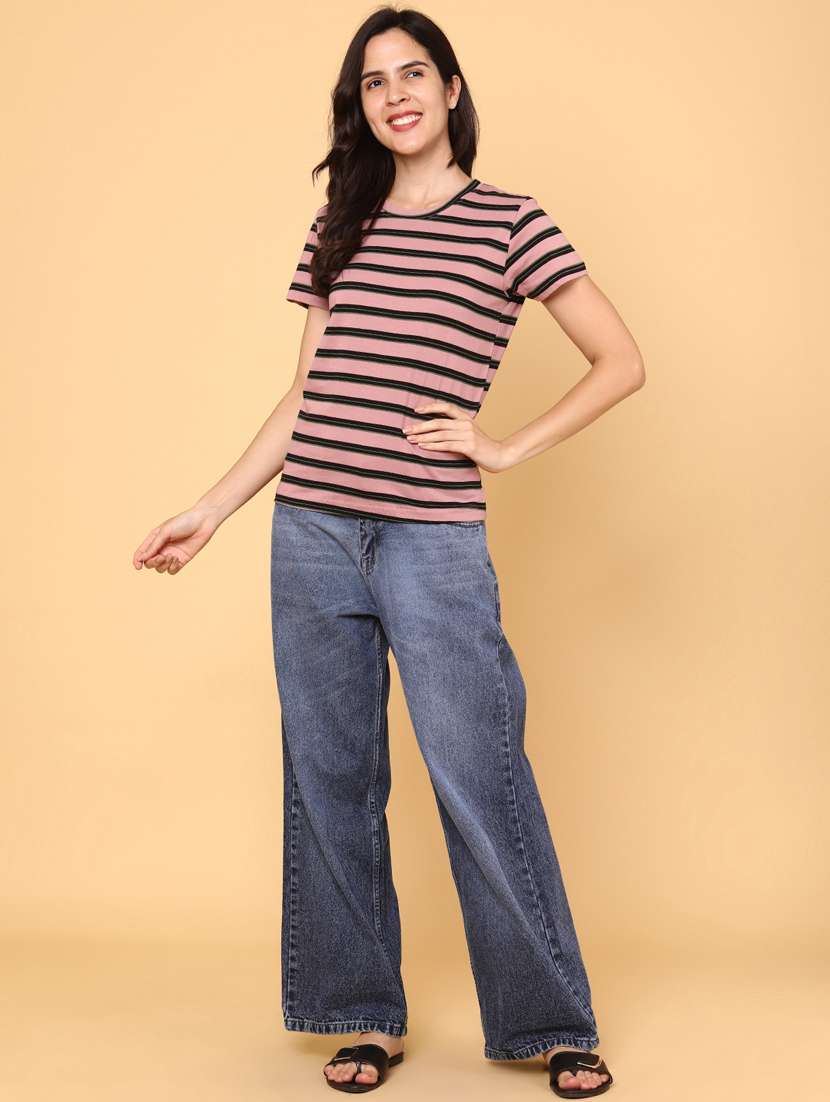 women striped short sleeve t-shirt - 22217098 -  Standard Image - 4