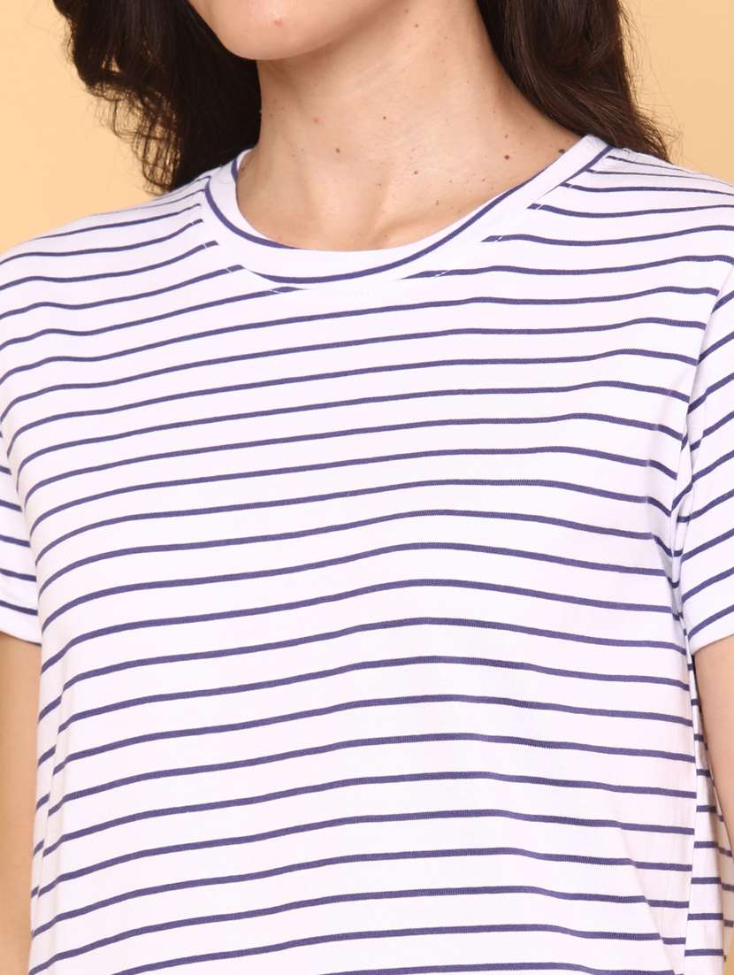 women striped short sleeve t-shirt - 22217099 -  Standard Image - 1