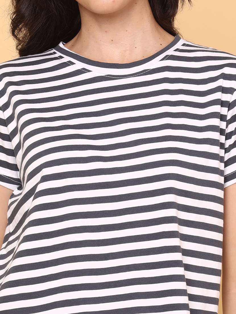 women striped short sleeve t-shirt - 22217110 -  Standard Image - 1