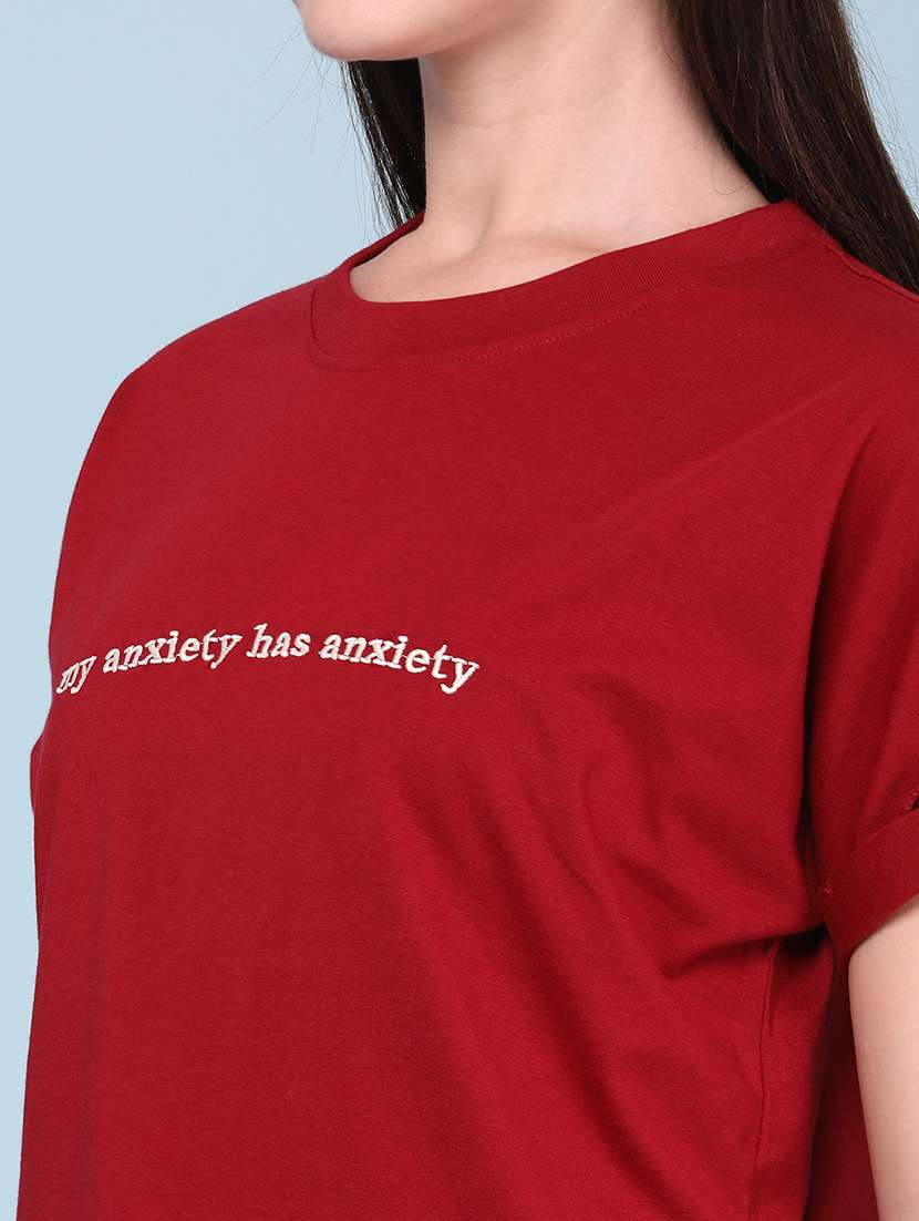 women embroidered short sleeves regular fit t-shirt - 22217121 -  Standard Image - 1