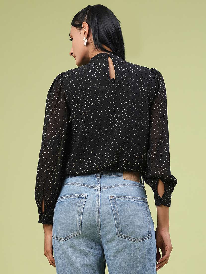 women black polyester regular top - 22217179 -  Standard Image - 4