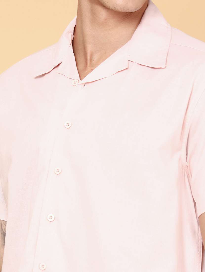 men pink cotton casual shirt - 22217211 -  Standard Image - 1