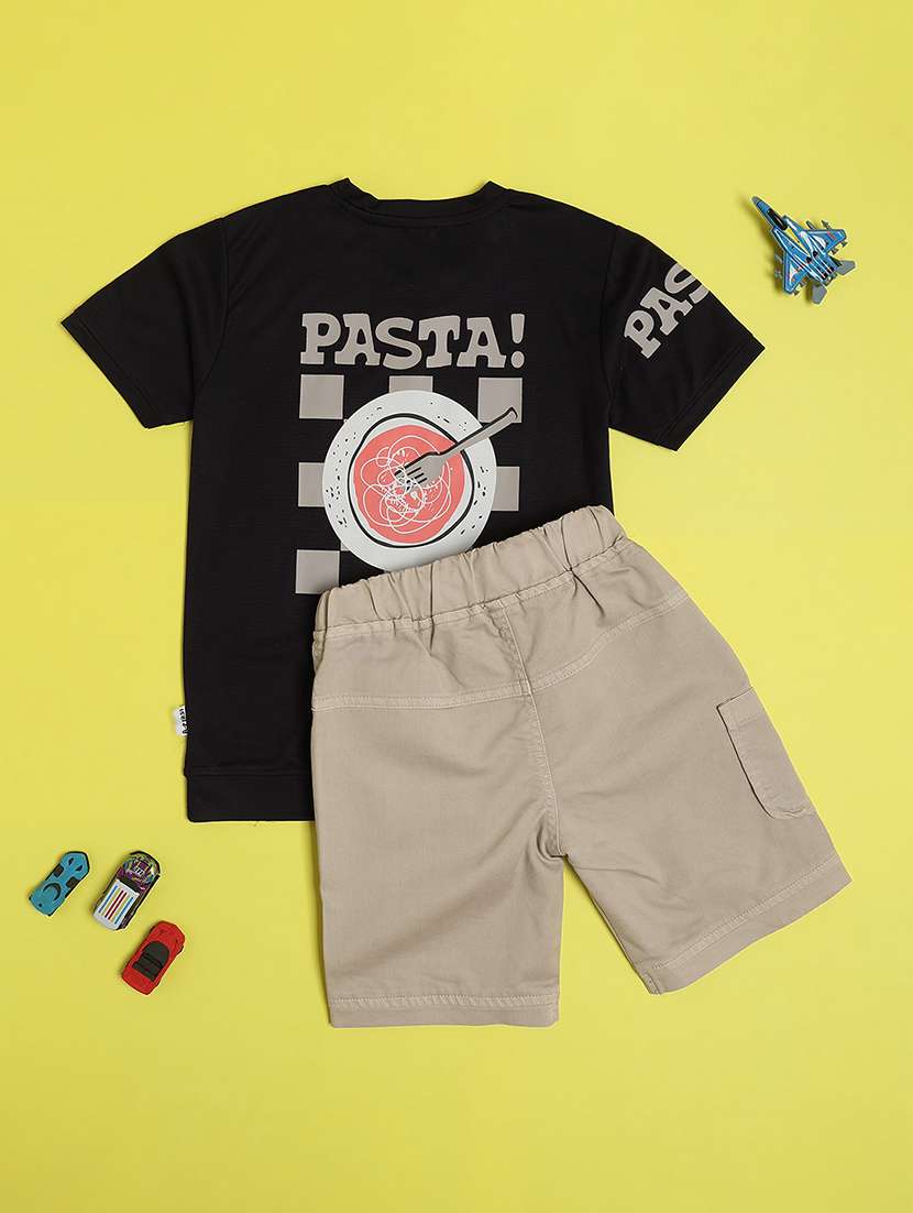 boys printed t-shirt & shorts co-ords set - 22217228 -  Standard Image - 1