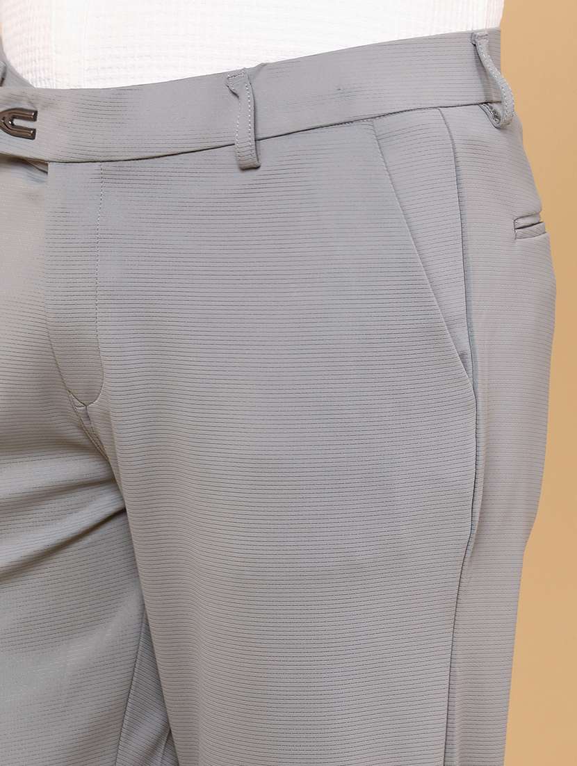 men grey cotton chinos casual trouser - 22217237 -  Standard Image - 1