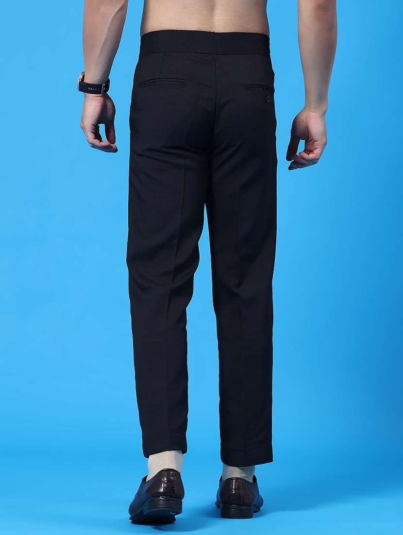 black cotton pleated trousers formal - 22217239 -  Standard Image - 4