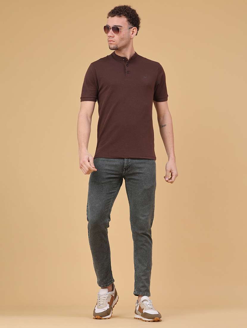 men solid short sleeve regular fit t-shirt - 22217296 -  Standard Image - 4