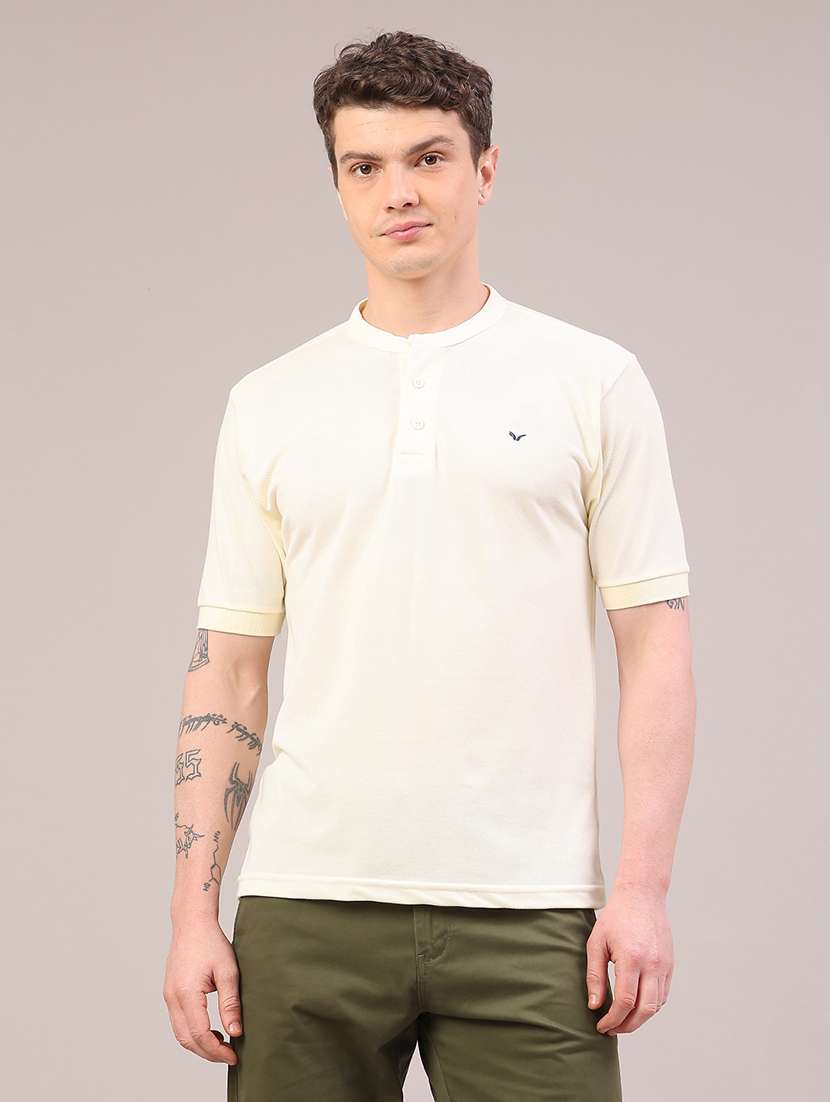 men solid short sleeve regular fit t-shirt - 22217341 -  Standard Image - 1