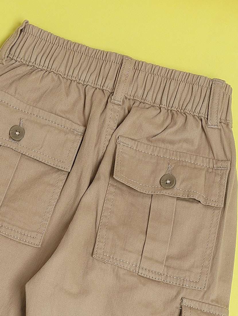 boys solid mid rise cargo - 22217349 -  Standard Image - 4