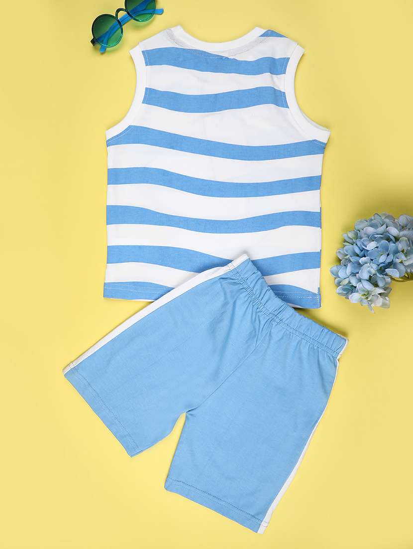 boys striped sleeveless co-ord set - 22217351 -  Standard Image - 1