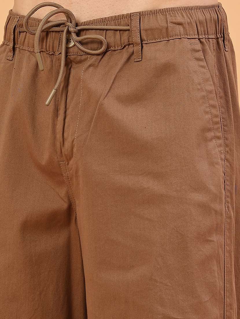 men solid mid rise parachute casual trouser - 22217387 -  Standard Image - 1