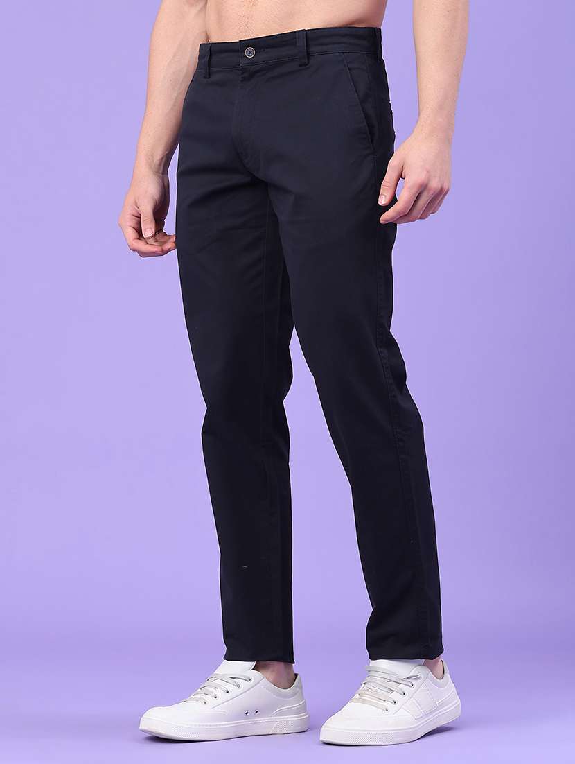 men solid mid rise chino - 22217405 -  Standard Image - 1