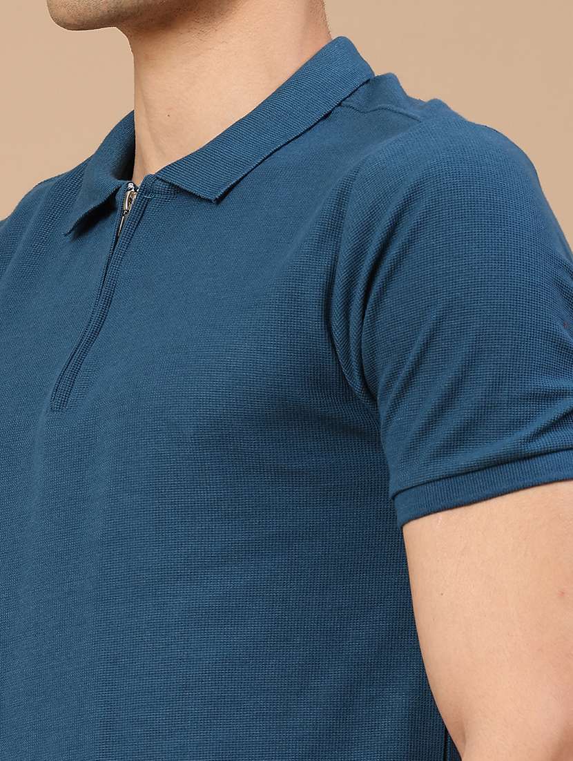 men self design short sleeve slim fit polo t-shirt - 22217430 -  Standard Image - 1
