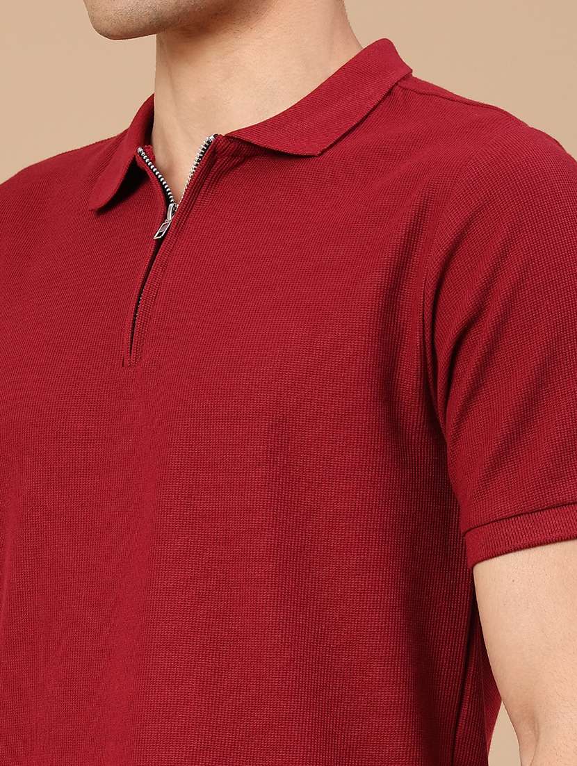men self design short sleeve slim fit polo t-shirt - 22217431 -  Standard Image - 1