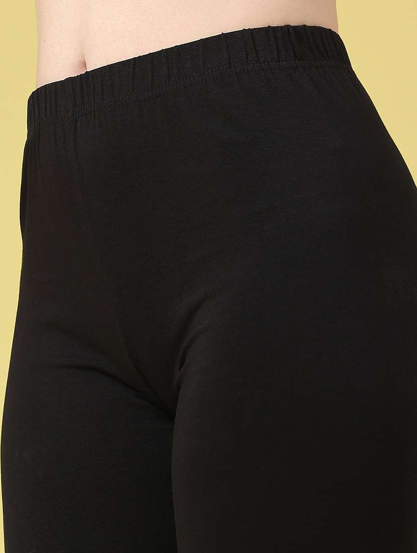 women solid mid rise legging - 22217445 -  Standard Image - 1