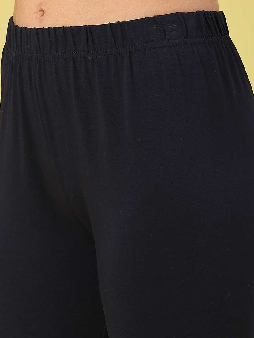 women solid mid rise legging - 22217446 -  Standard Image - 1