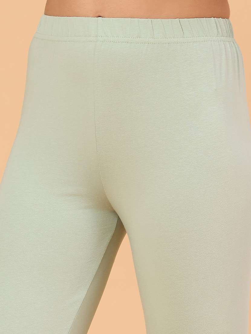 women solid mid rise legging - 22217452 -  Standard Image - 1