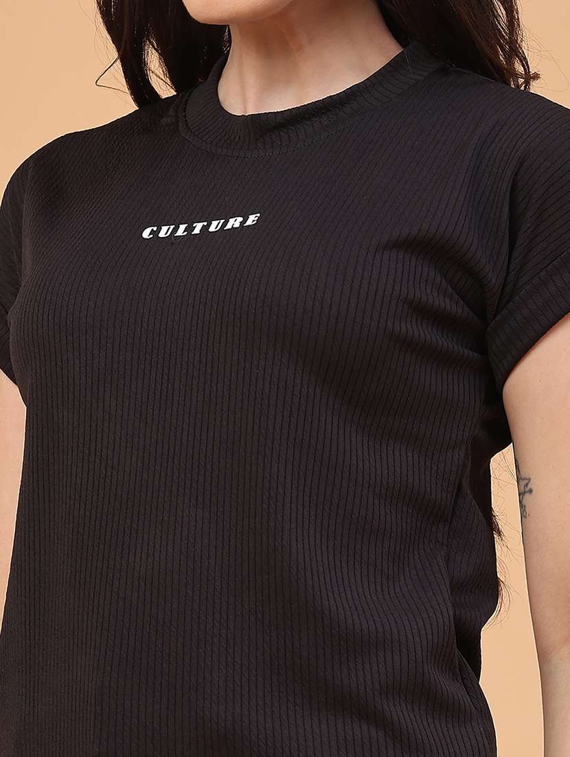 women solid short sleeve t-shirt - 22217455 -  Standard Image - 4