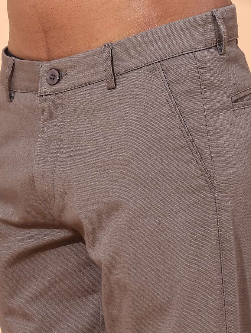 men grey cotton chinos casual trouser - 22217532 -  Standard Image - 1