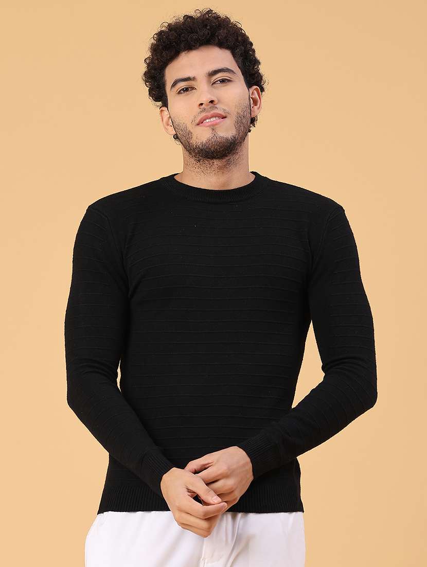 men self design long sleeve regular fit pullover  - 22217648 -  Standard Image - 1