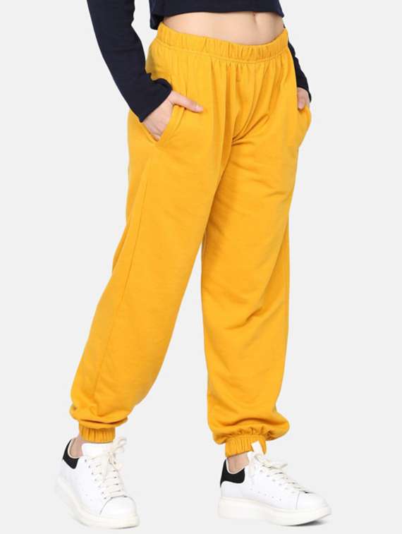 yellow cotton joggers - 22217724 -  Standard Image - 1