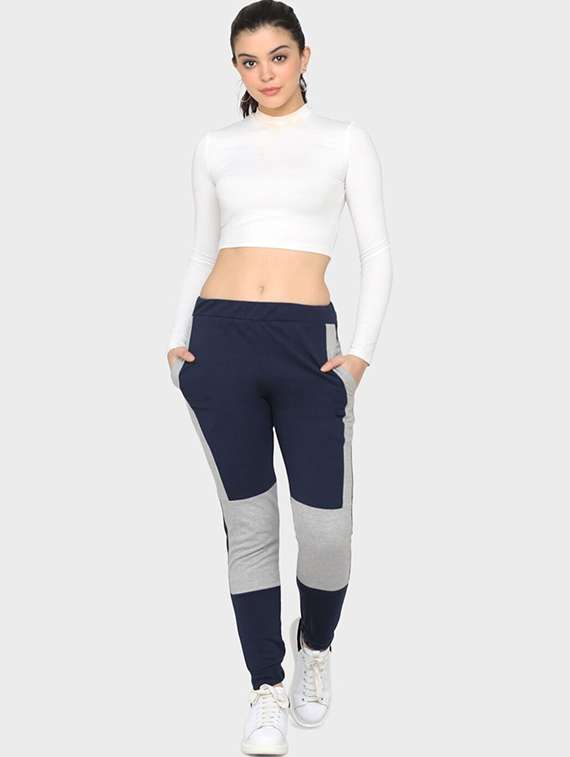 women color blocked mid rise jogger - 22217728 -  Standard Image - 4