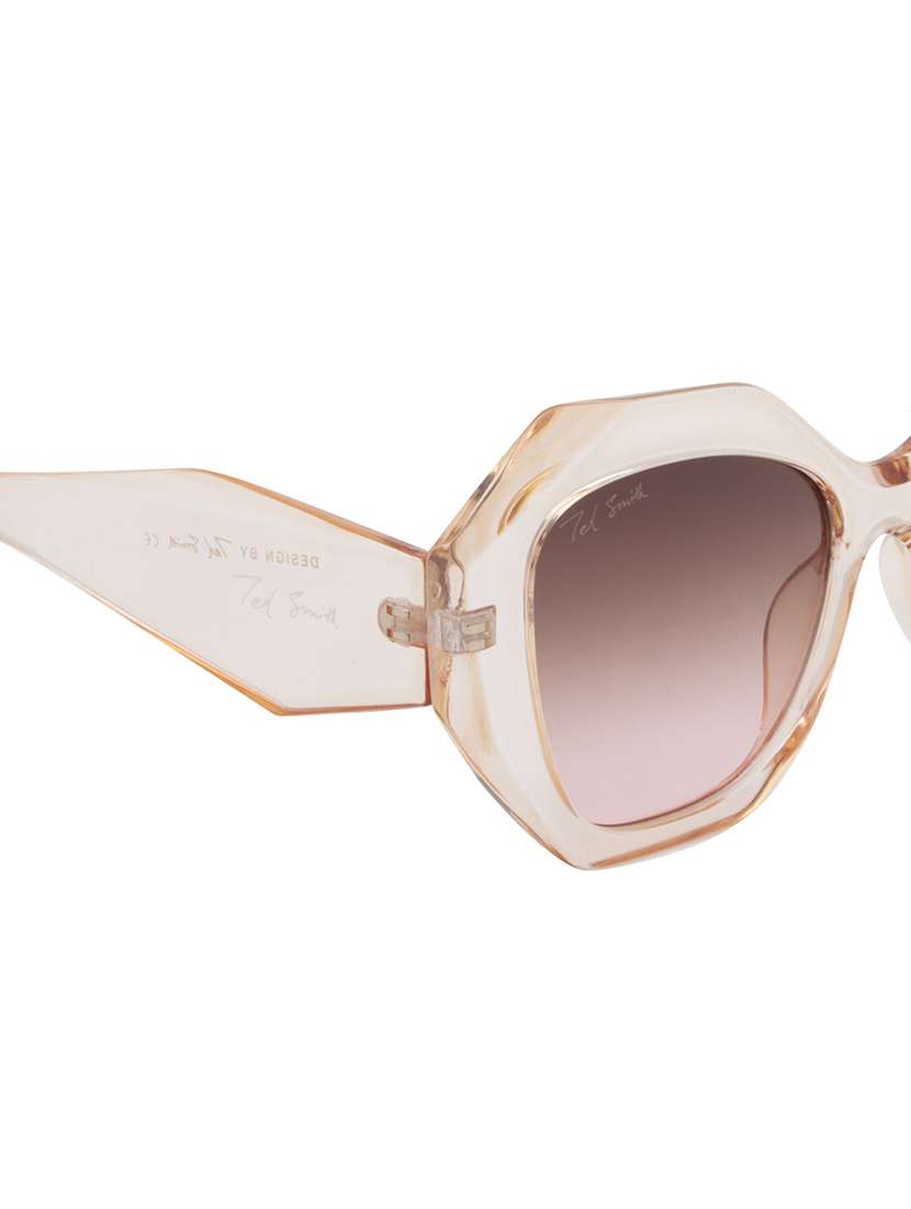 ted smith  women cateye sunglasses i 100% uv protection i brown graded colour lens - 22217810 -  Standard Image - 6