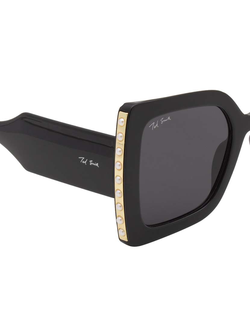 ted smith  women over-sized sunglasses i 100% uv protection i black colour lens - 22217811 -  Standard Image - 6