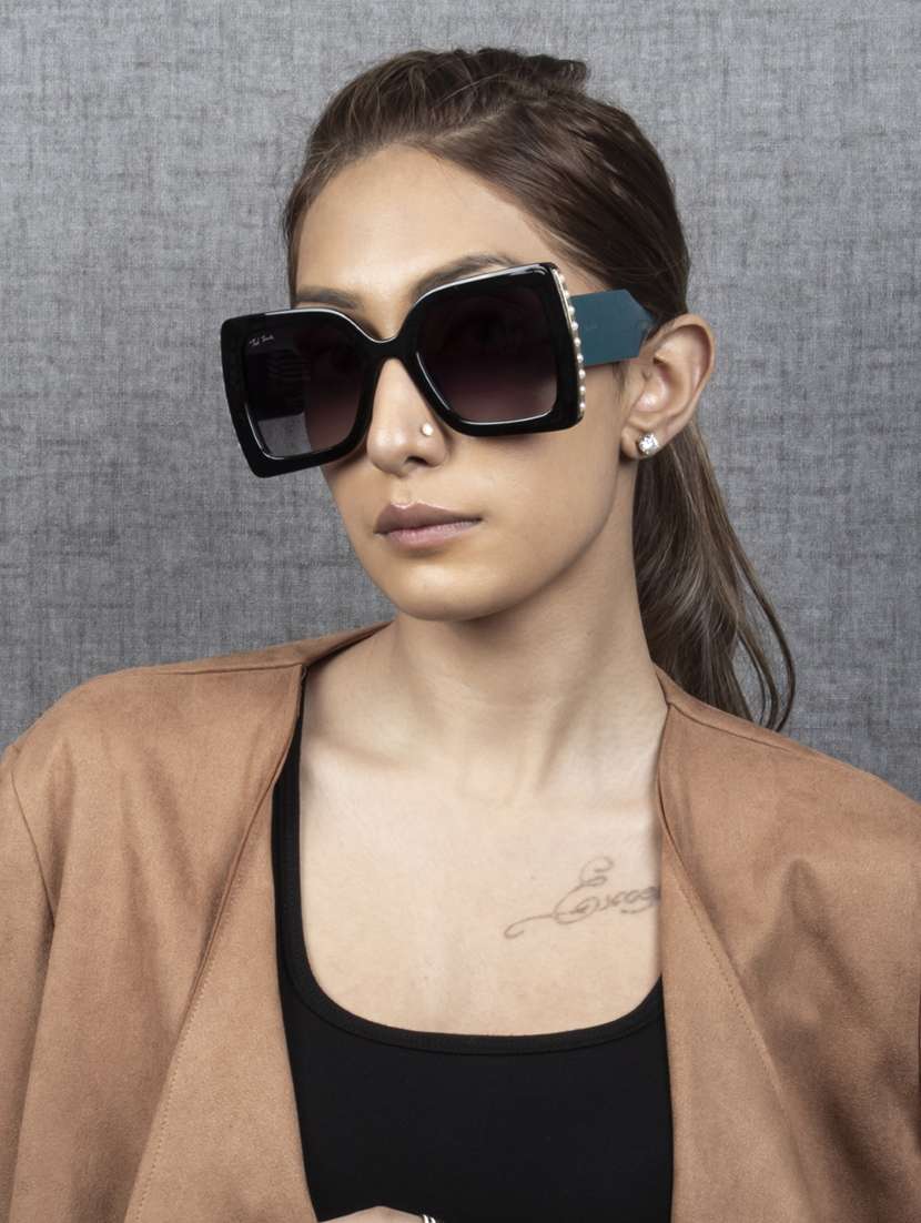 ted smith  women over-sized sunglasses i 100% uv protection i grey graded colour lens - 22217812 -  Standard Image - 1