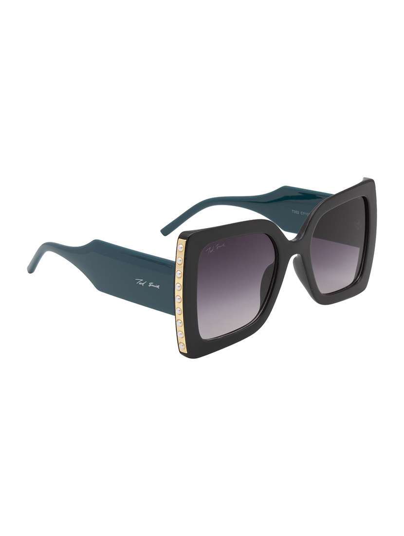 ted smith  women over-sized sunglasses i 100% uv protection i grey graded colour lens - 22217812 -  Standard Image - 4