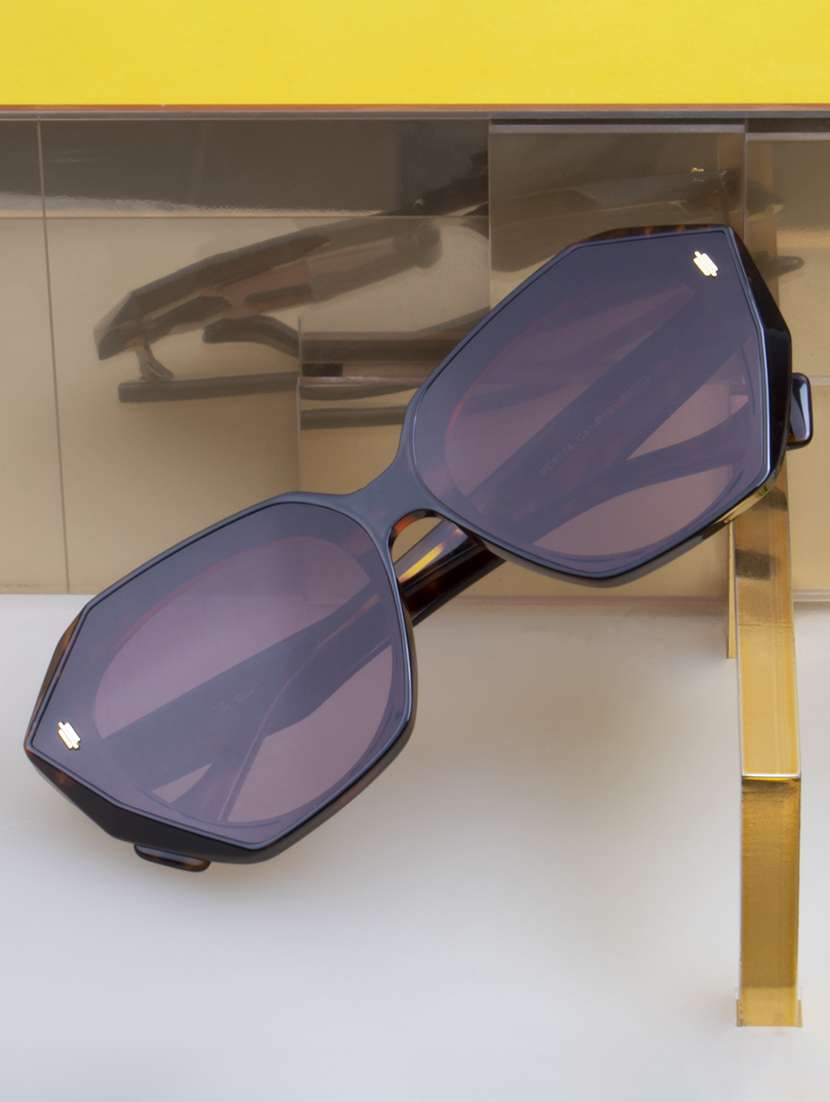 ted smith  women cateye sunglasses i 100% uv protection i brown graded colour lens