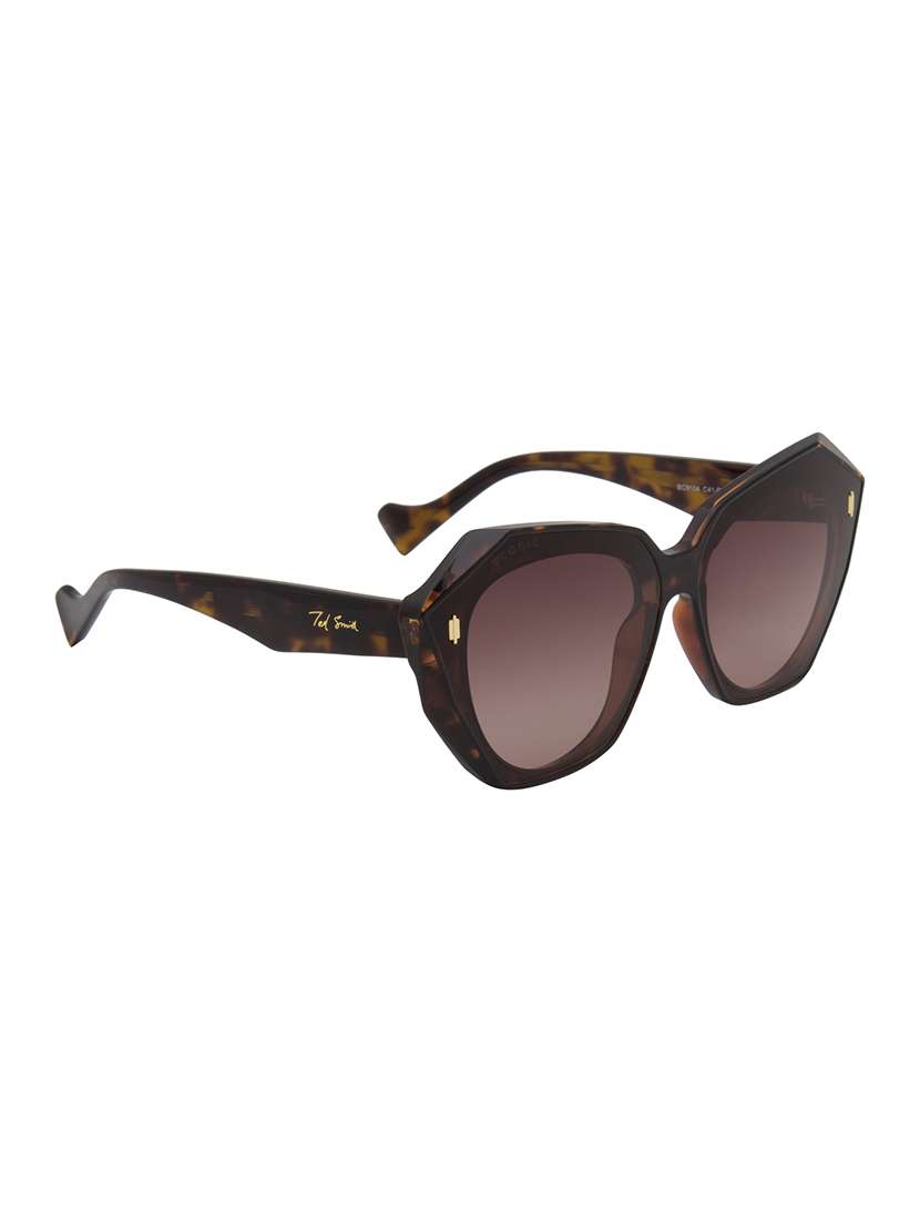 ted smith  women cateye sunglasses i 100% uv protection i brown graded colour lens - 22217814 -  Standard Image - 4