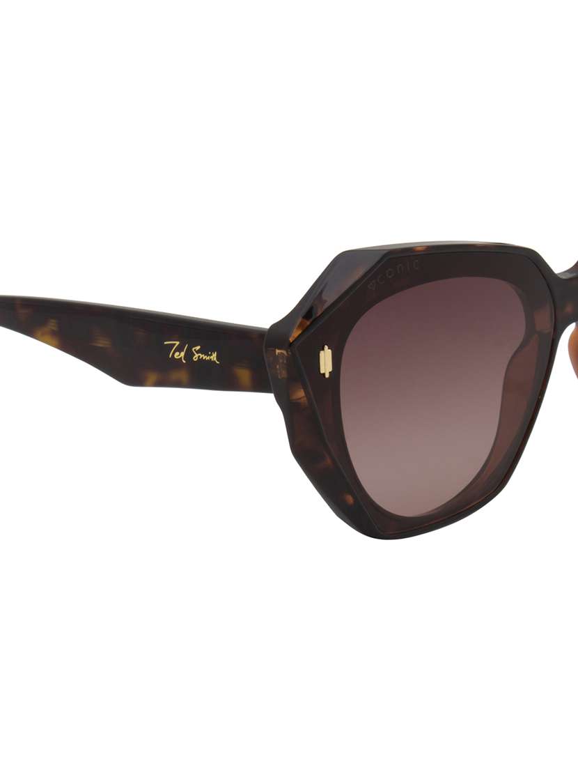 ted smith  women cateye sunglasses i 100% uv protection i brown graded colour lens - 22217814 -  Standard Image - 6