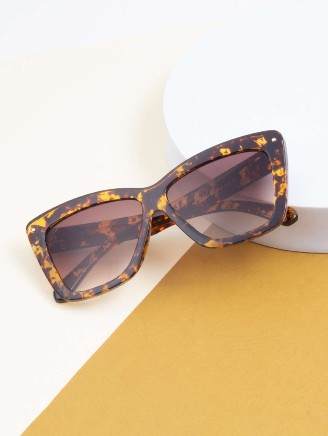 ted smith  women cat-eye sunglasses i 100% uv protection i brown graded colour lens