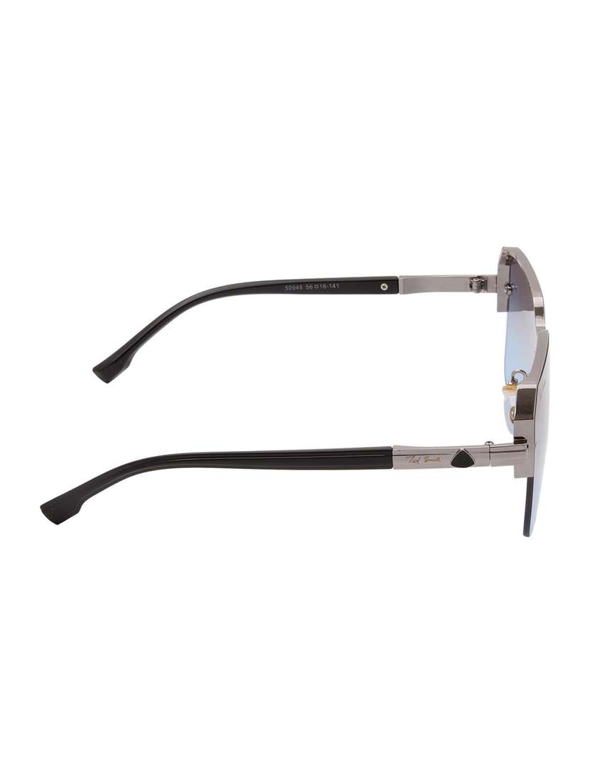ted smith unisex square sunglasses i 100% uv protection  i  grey blue colour lens - 22217833 -  Standard Image - 4